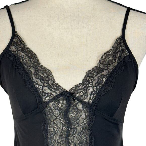 Victoria’s Secret Medium Slip Dress Nightie Satin Lace Stretch V-Neck Adjustable - Picture 2 of 12